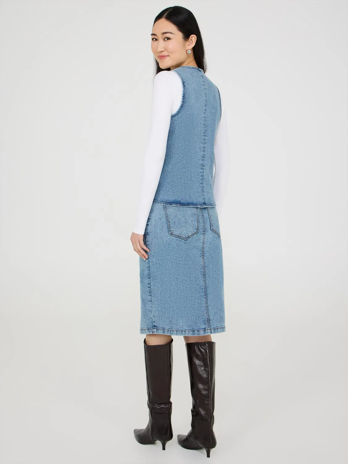 3-Button Denim Vest