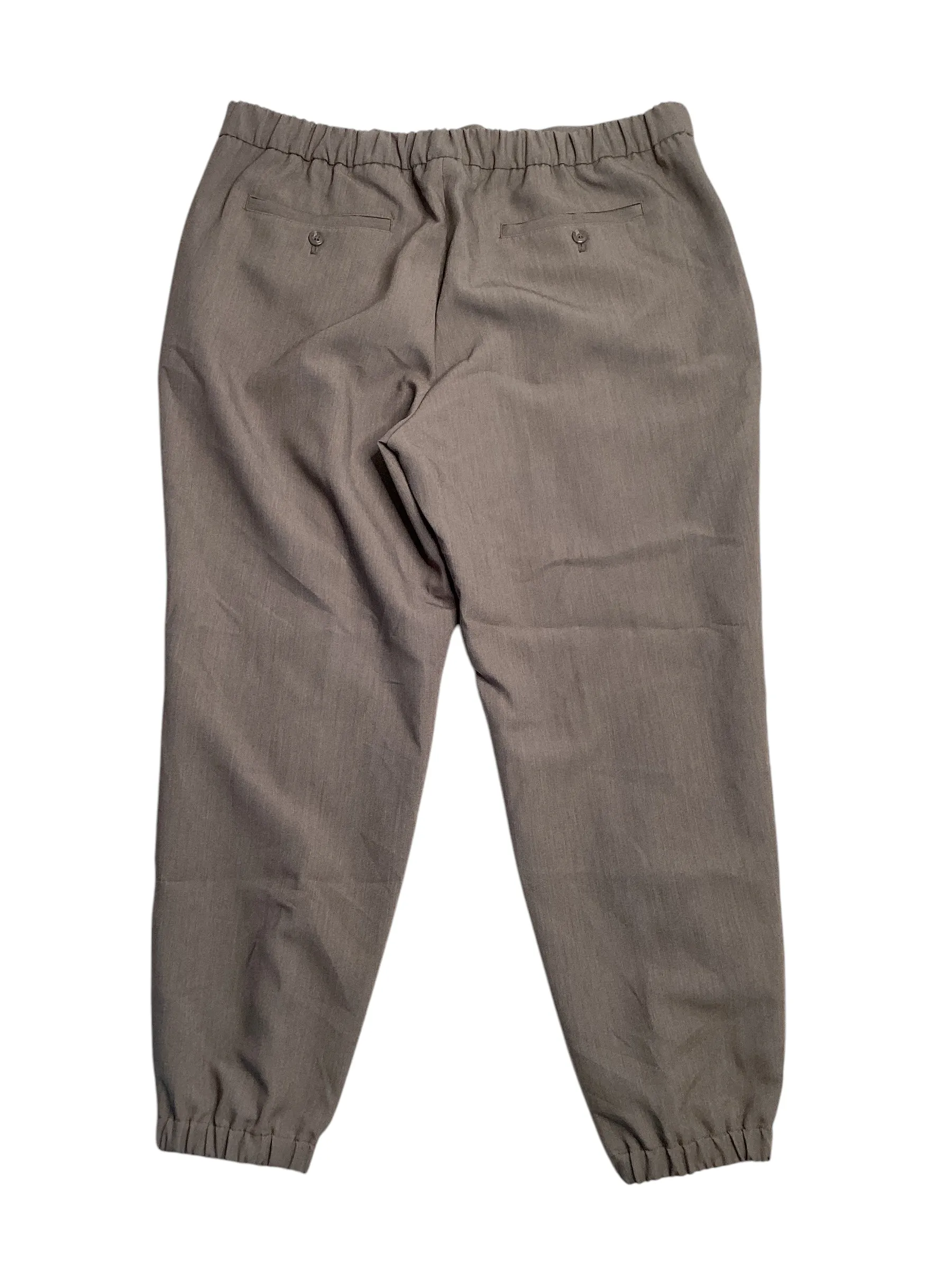 Alfani Mens Regular Fit Stretch Pleated Jogger Pants Bolgio Taupe Grey Medium