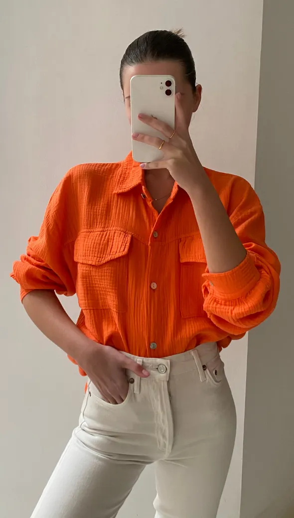 ANTONETA SHIRT - TANGERINE