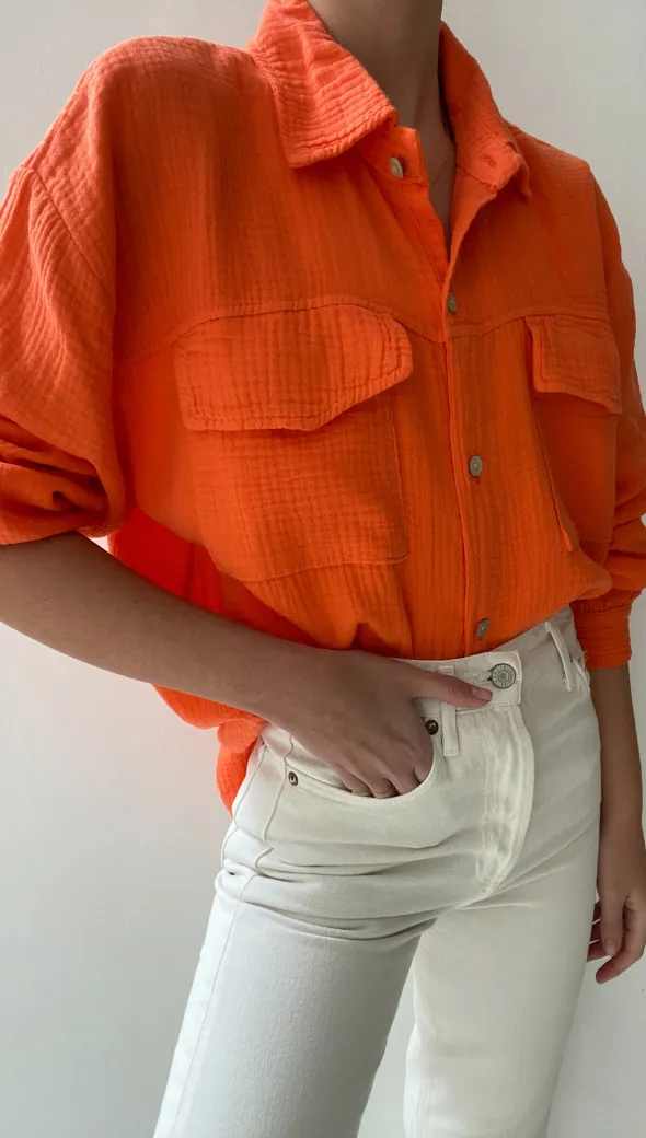 ANTONETA SHIRT - TANGERINE