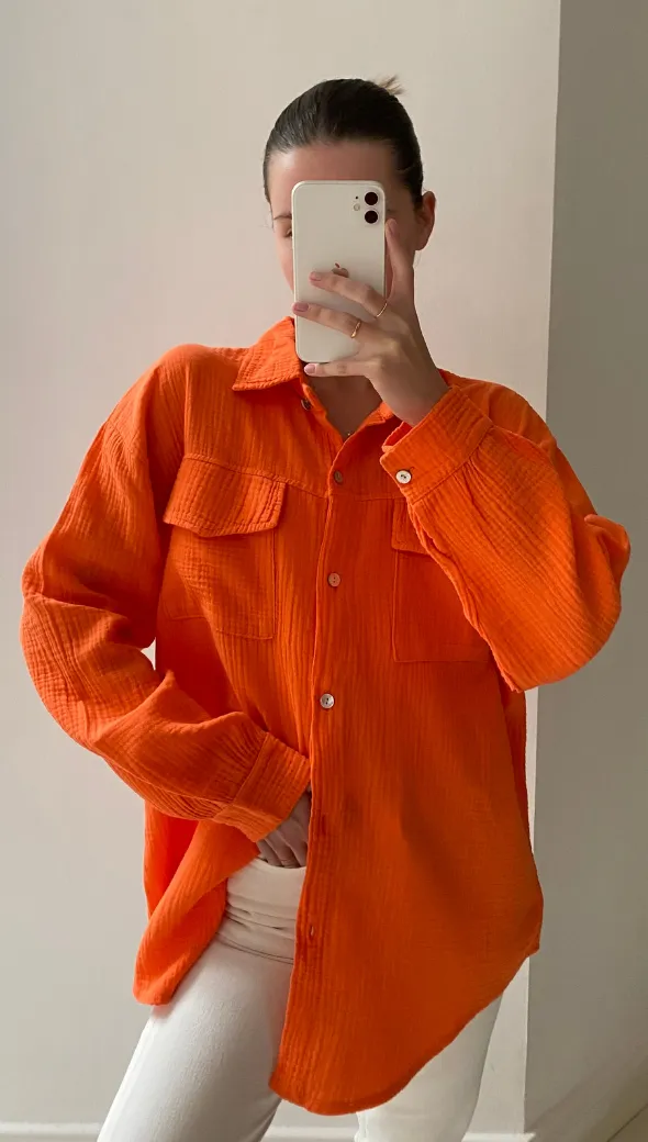 ANTONETA SHIRT - TANGERINE