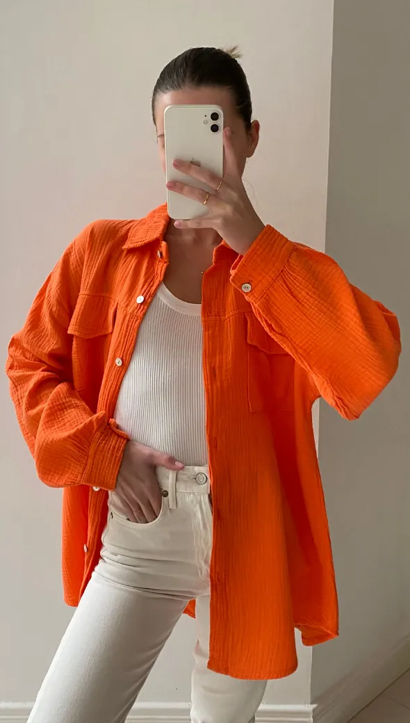 ANTONETA SHIRT - TANGERINE