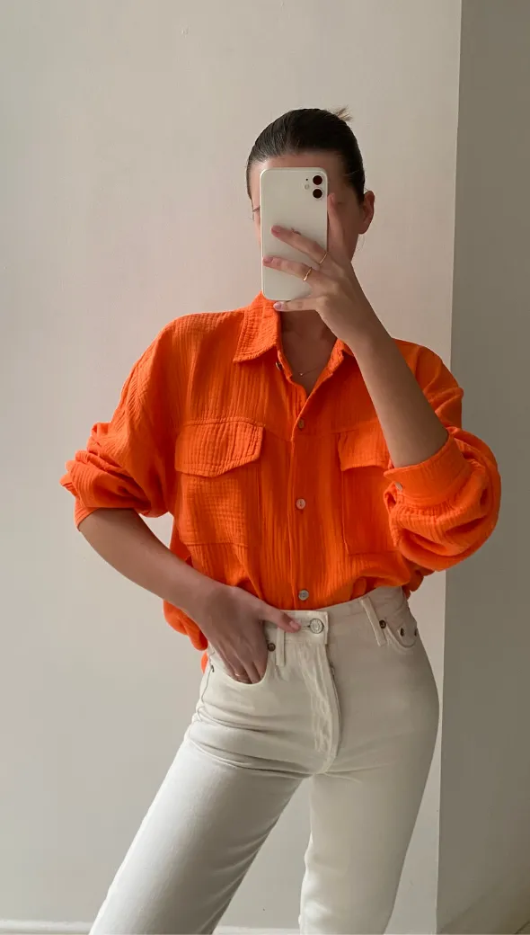 ANTONETA SHIRT - TANGERINE