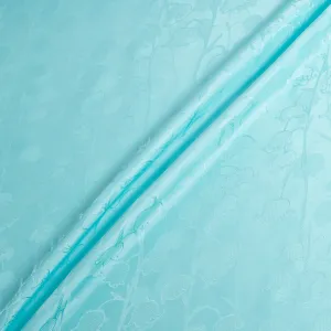 Baby Blue Blue Bell Jacquard Pure Silk (A 2.50m Piece)