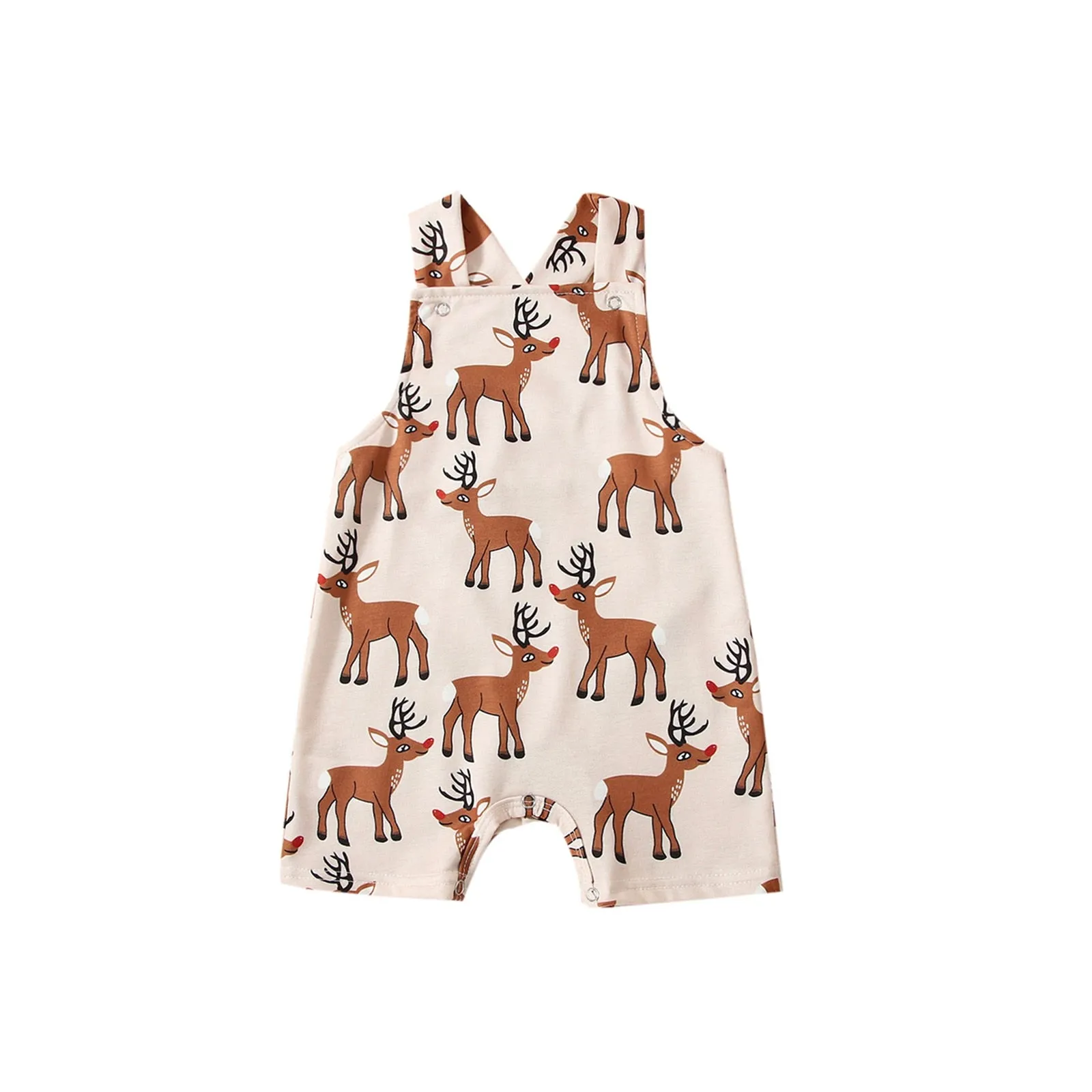 Baby Western Cowboy Jumpsuits Cartoon Cattle Print