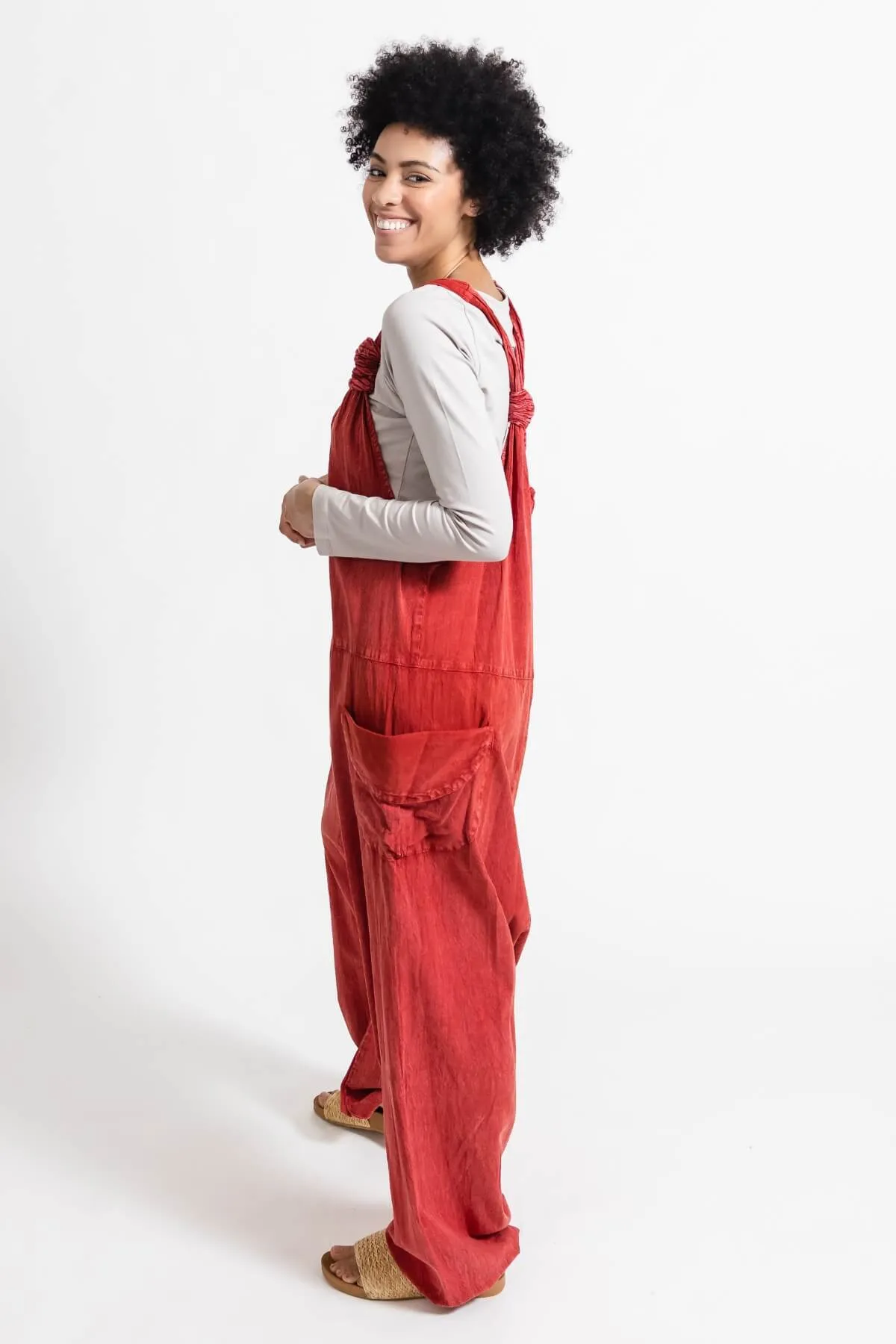 Bahini Overalls Long - Tangerine