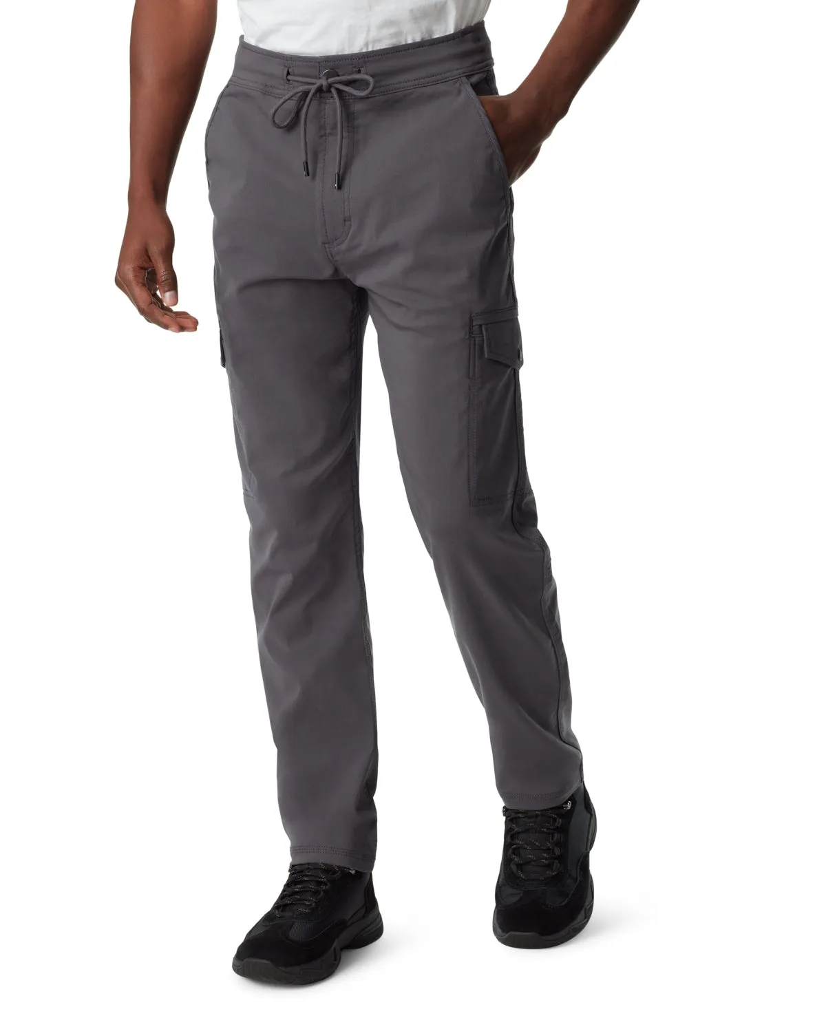 BASS OUTDOOR Mens Slim Straight Fit Cargo Jogger Pants Forged Iron Grey 28