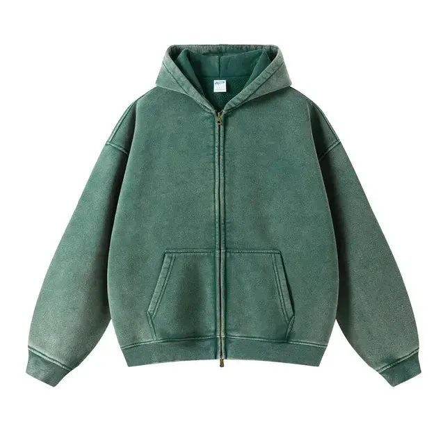 Batik Fleece Zippered Hoodies
