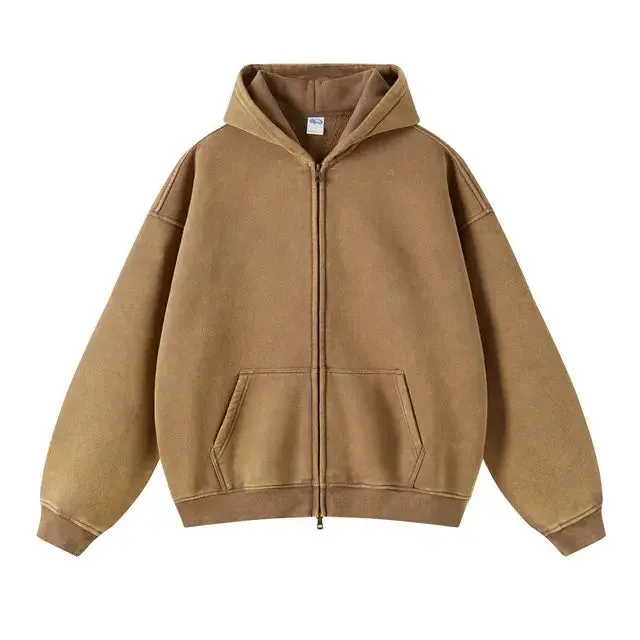 Batik Fleece Zippered Hoodies