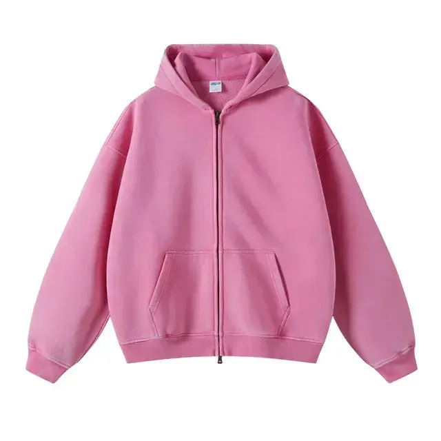 Batik Fleece Zippered Hoodies