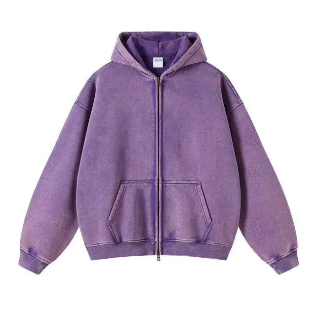 Batik Fleece Zippered Hoodies