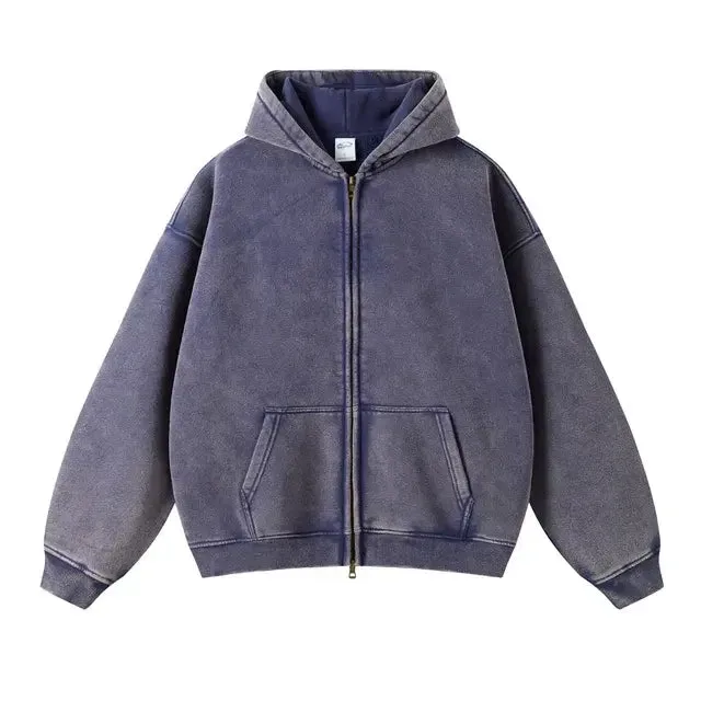 Batik Fleece Zippered Hoodies
