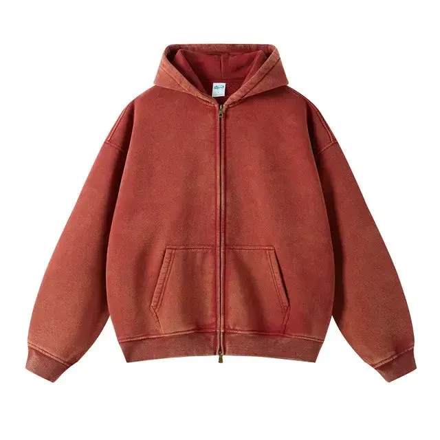 Batik Fleece Zippered Hoodies