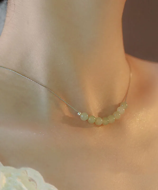 Boho Cyan Jade Gratuated Bead Necklace