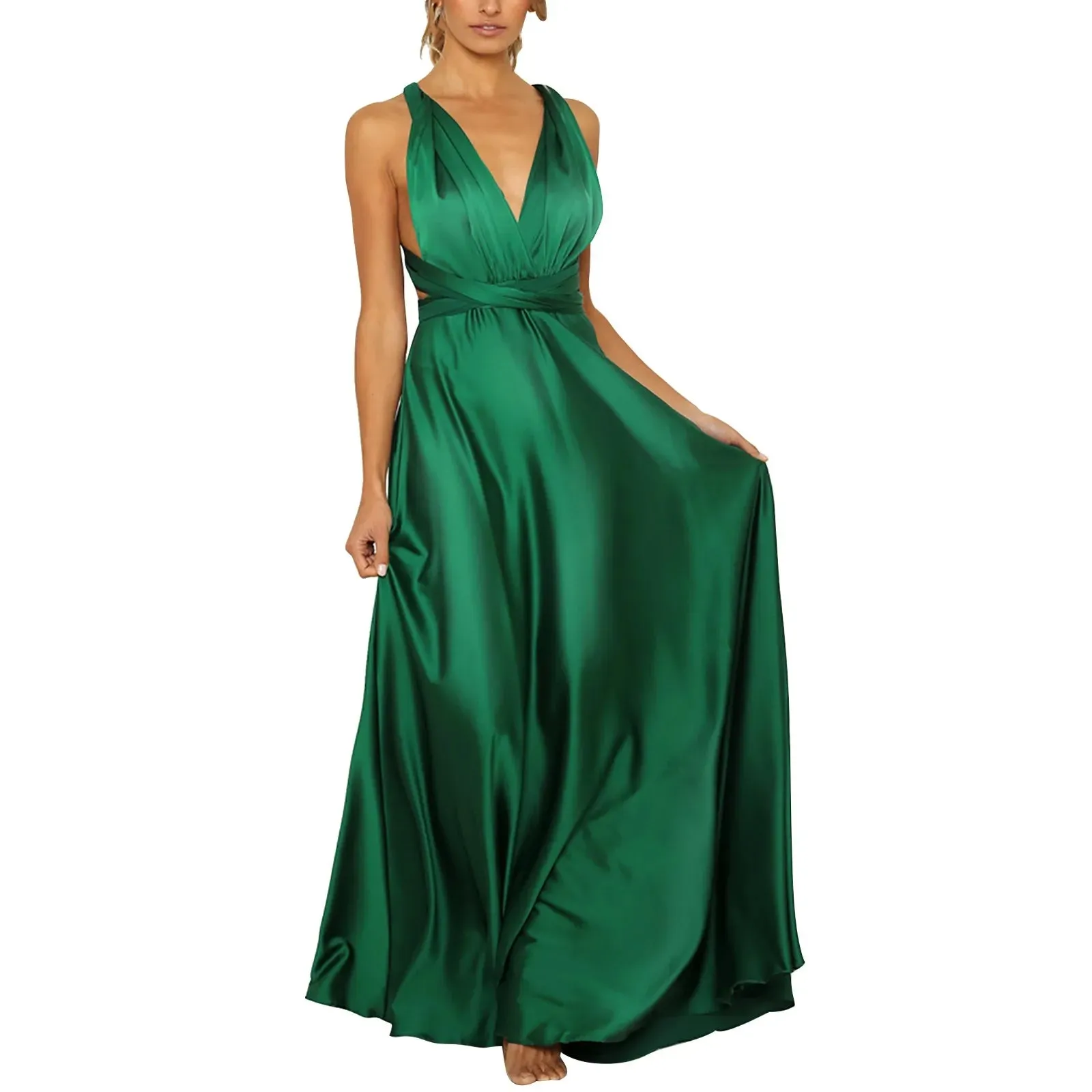 Boho Maxi Bandage Multiway Bridesmaids Convertible Infinity Swing Prom Dress