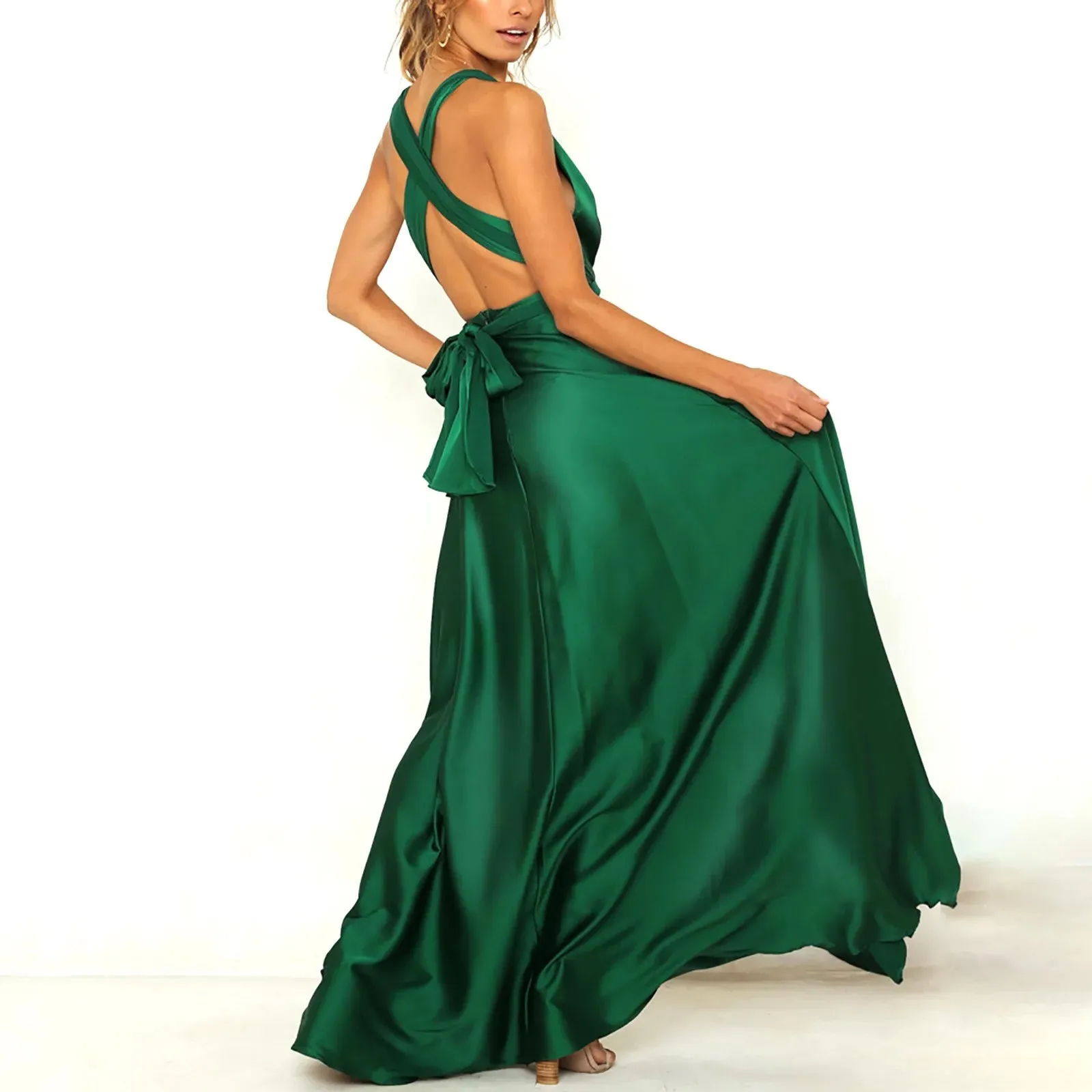 Boho Maxi Bandage Multiway Bridesmaids Convertible Infinity Swing Prom Dress