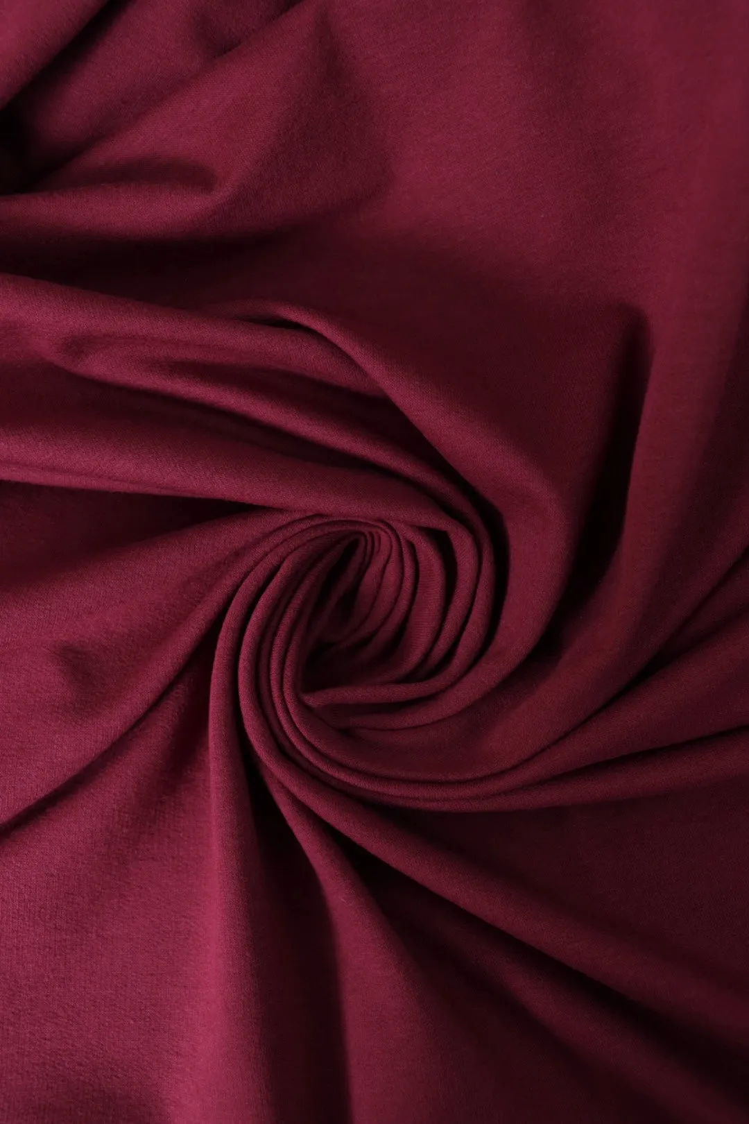 Burgundy Cotton Spandex French Terry
