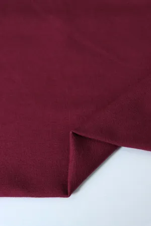 Burgundy Cotton Spandex French Terry