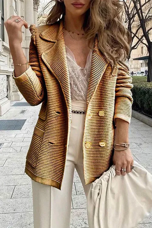 Camilladress Fashion Lapel Buttons Cardigans with Pockets