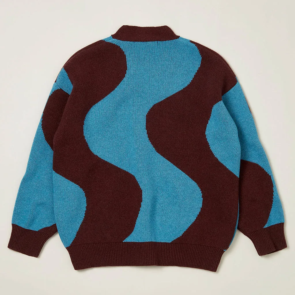 Cardigan Jacquard Burgundy