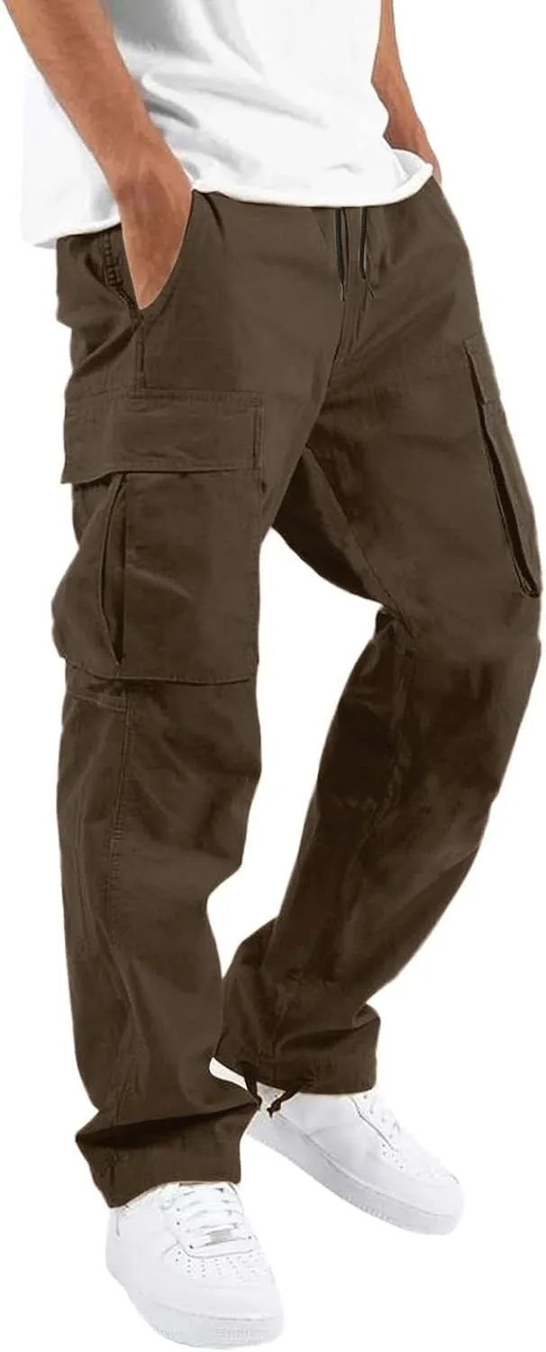 Cargo Pants for Men Relaxed Fit Big and Tall for Workout Running Sweatpants for Mens Casual Joggers Athletic Pants