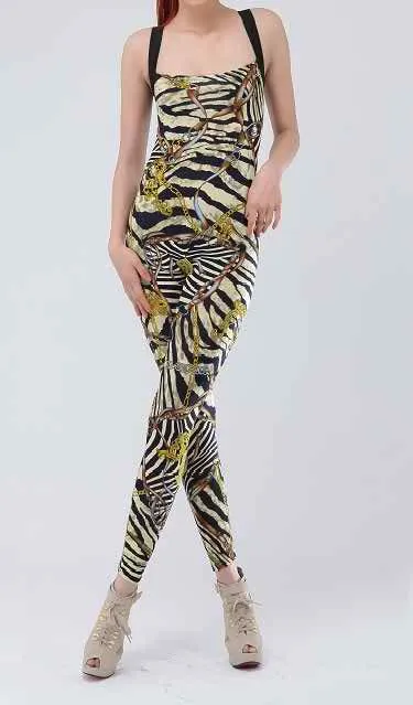 Chain Print Catsuit jumpsuit catsuit