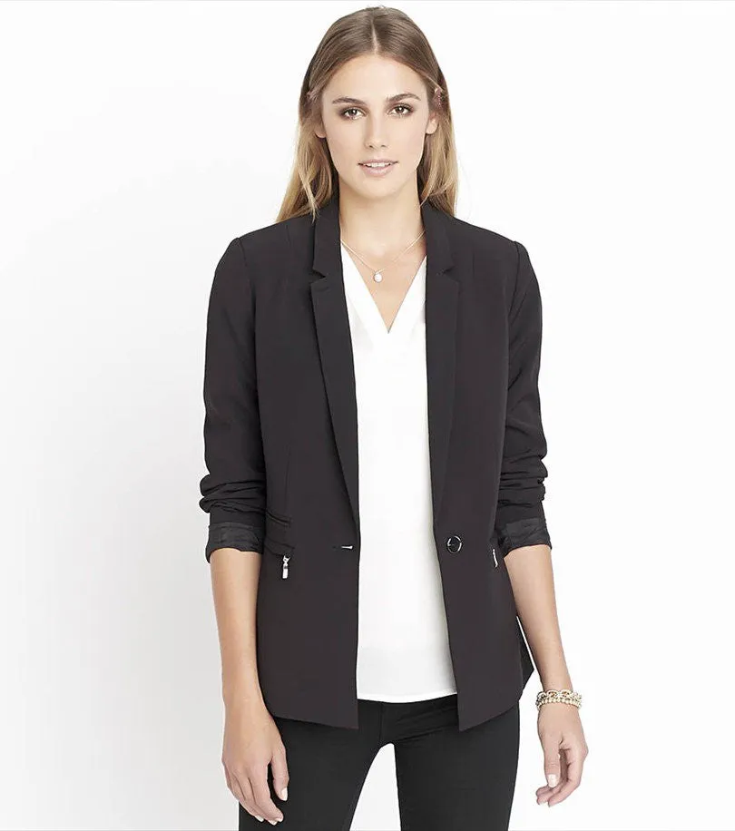 Classic Fitted Blazer Jet Black