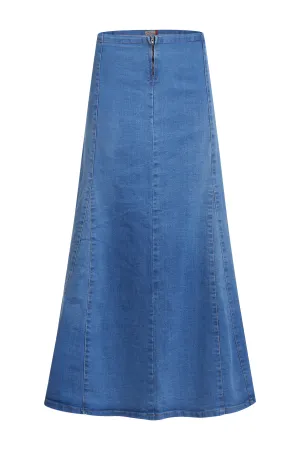 Clove Jeans Womens A Line Skirt Ice Blue Denim Long Maxi Skirts Plus Size 12-22