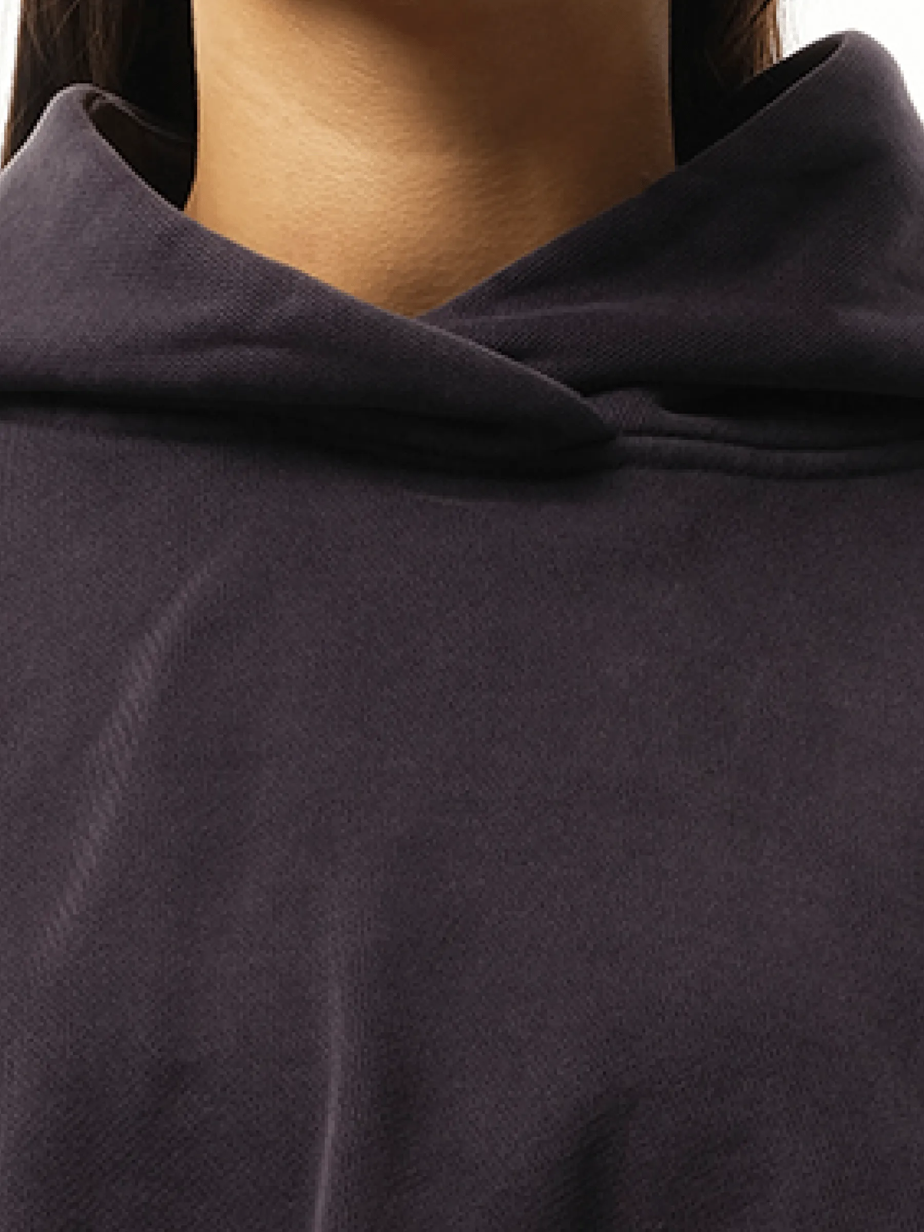Cropped Heavy Hood in Ink