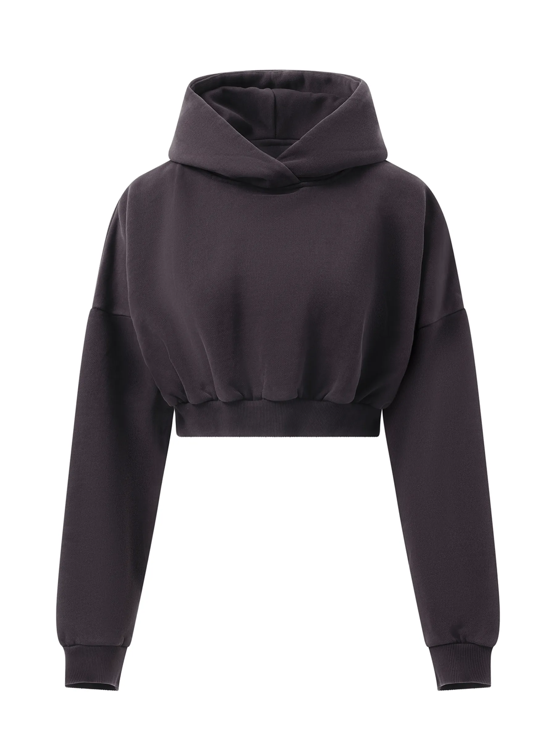 Cropped Heavy Hood in Ink