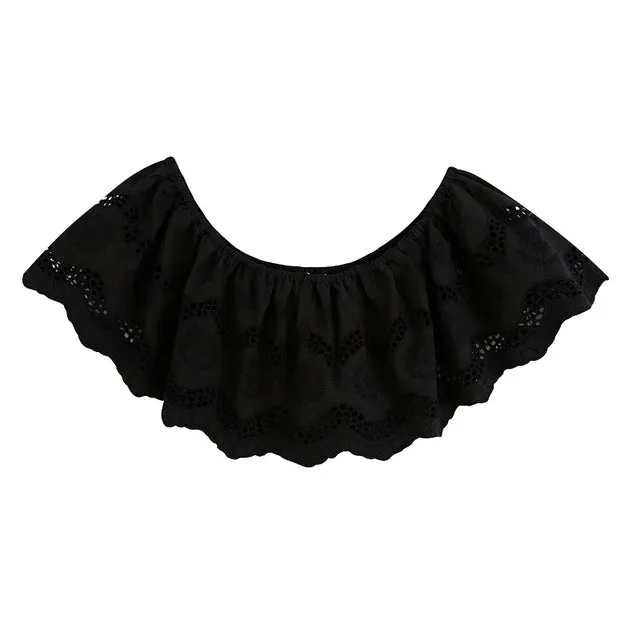 CROPPED TOP WITH SLASH NECK