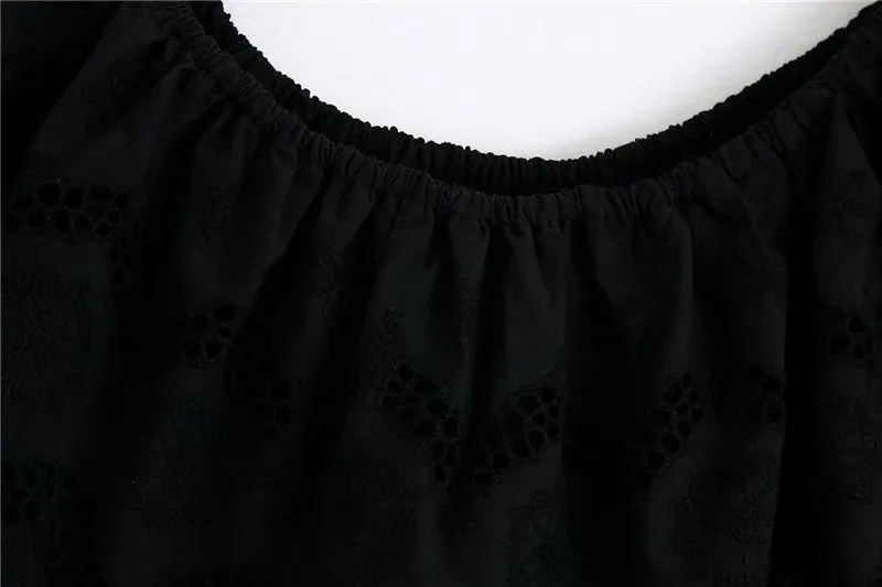 CROPPED TOP WITH SLASH NECK