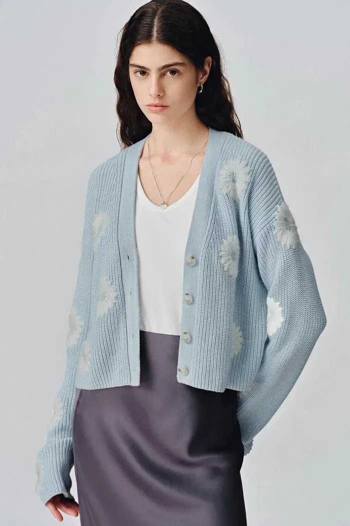 Dasiy Chunky Cardigan in Cotton Cashmere Knit