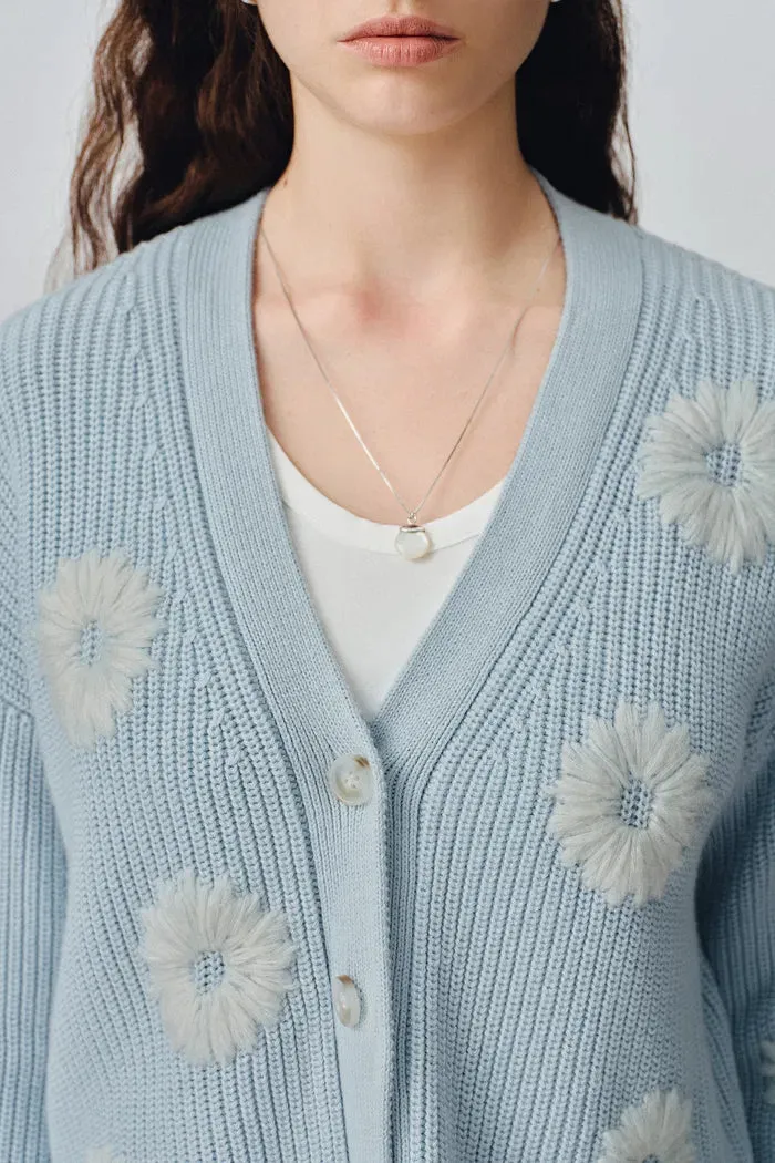 Dasiy Chunky Cardigan in Cotton Cashmere Knit