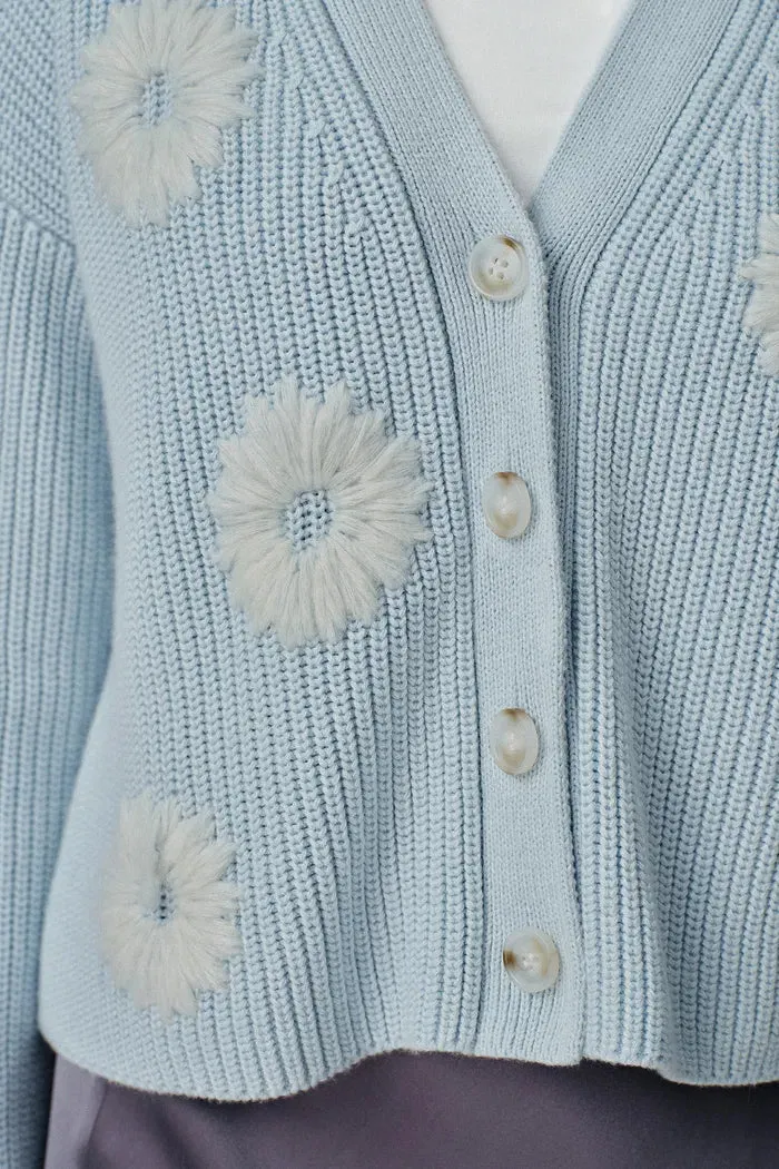Dasiy Chunky Cardigan in Cotton Cashmere Knit