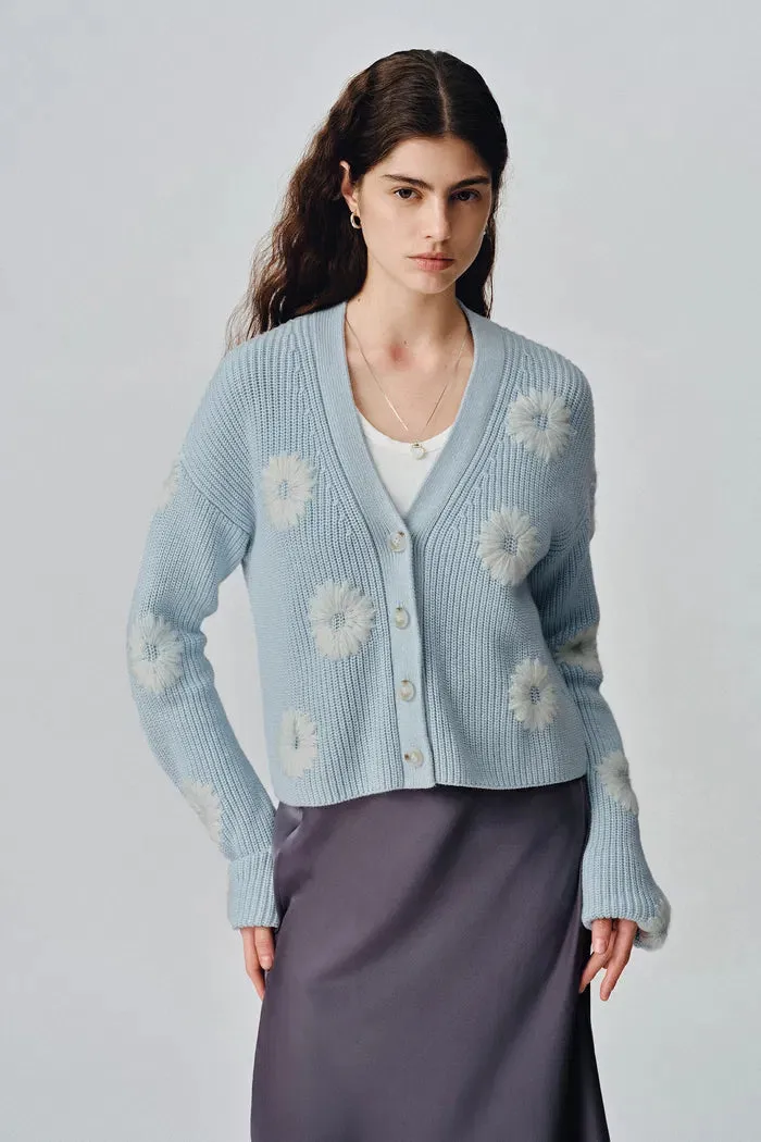 Dasiy Chunky Cardigan in Cotton Cashmere Knit