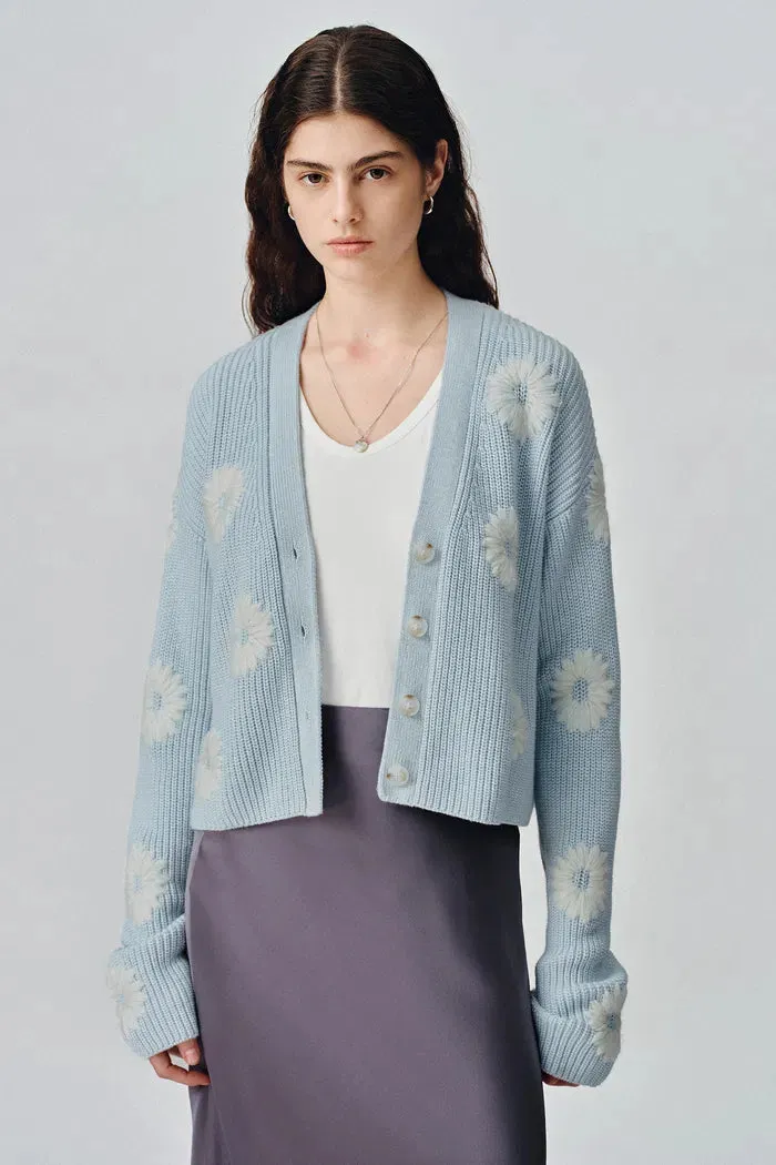 Dasiy Chunky Cardigan in Cotton Cashmere Knit