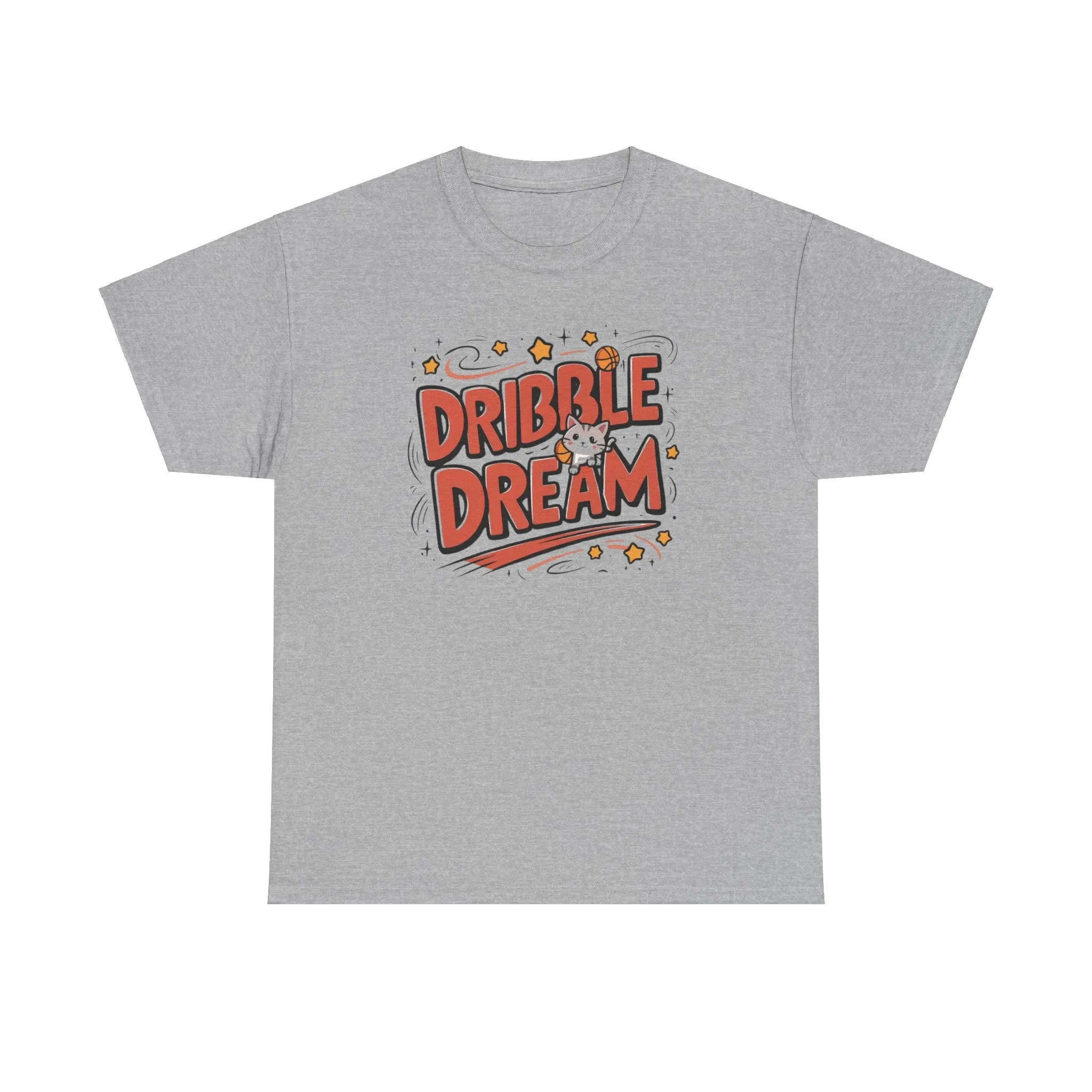 Dribble Dream Cotton Basketball Crew Neck Tee