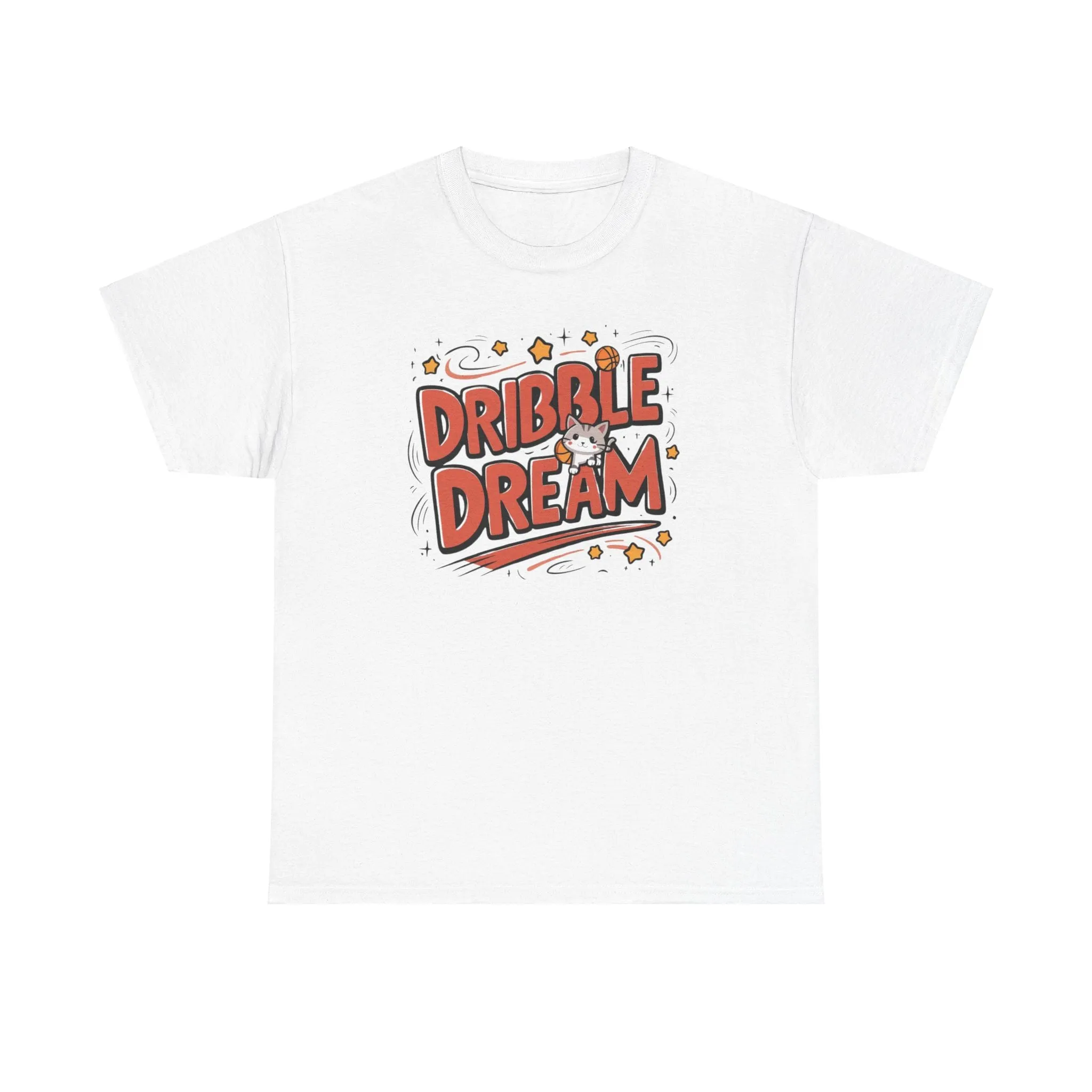 Dribble Dream Cotton Basketball Crew Neck Tee