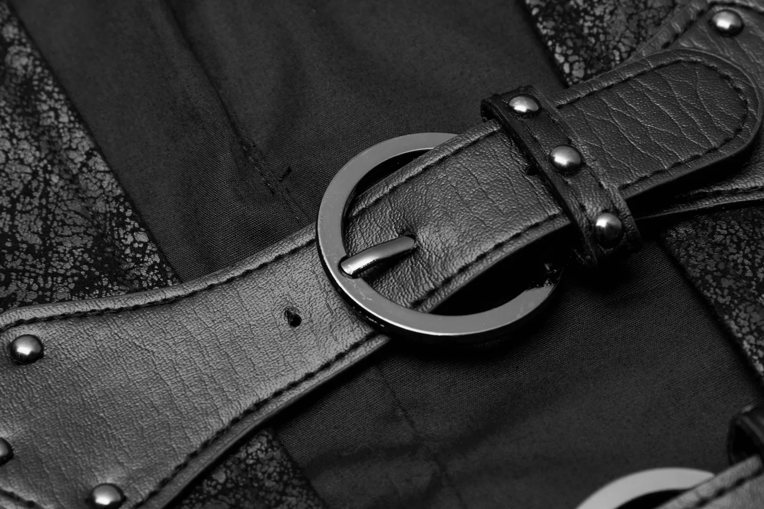 Edgy Black Leather Vest with Adjustable Straps