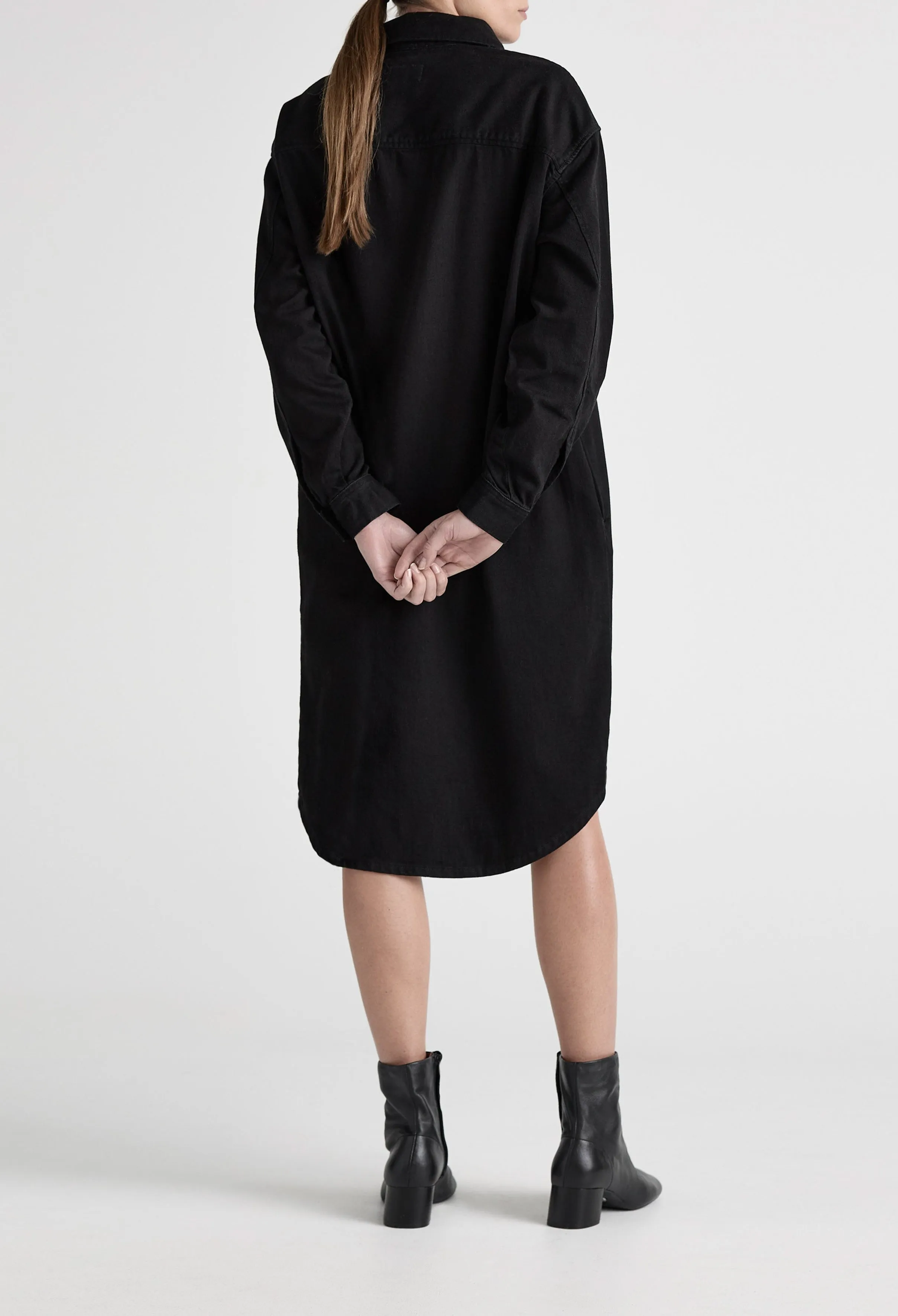 Ella Denim Dress - BlackDip