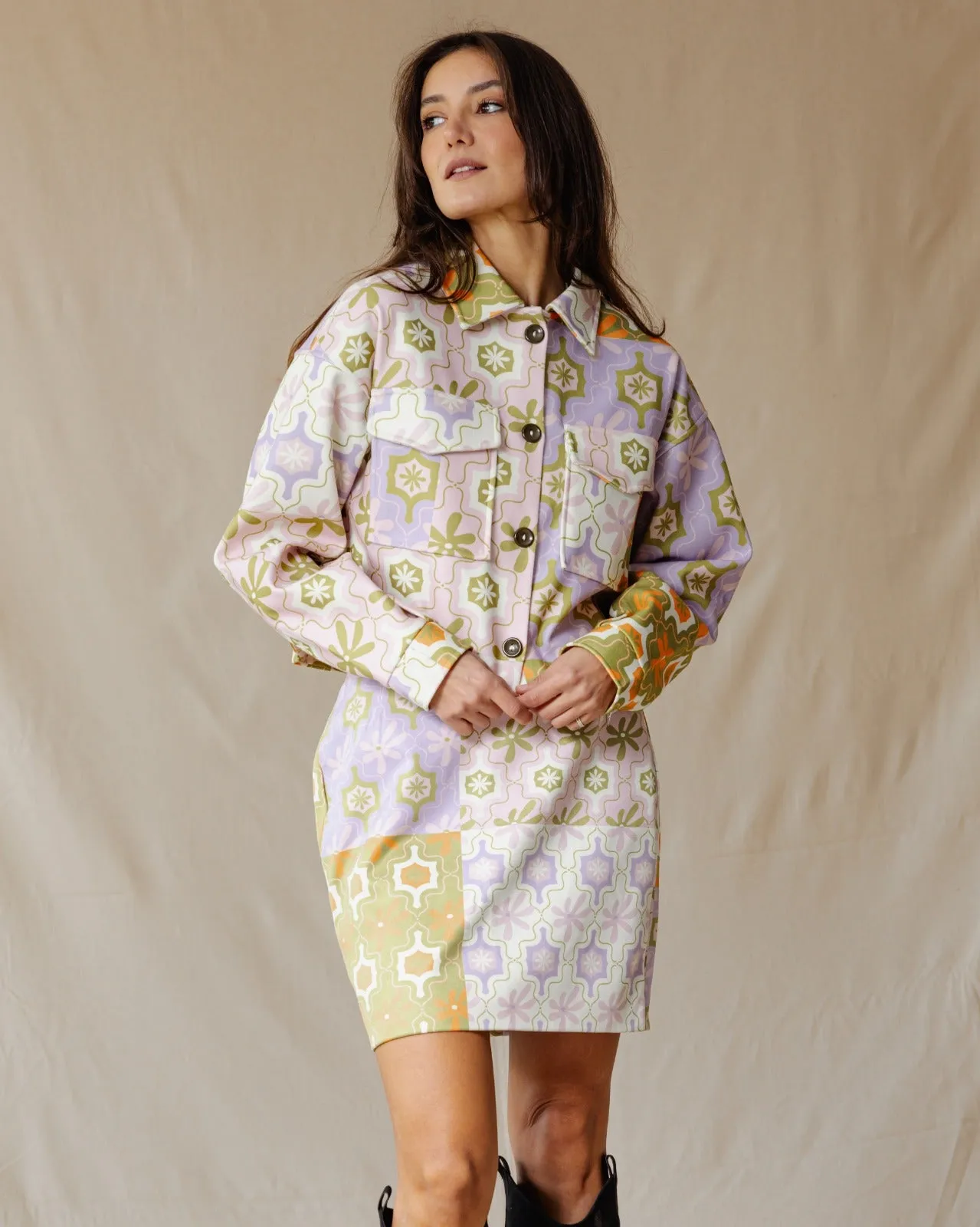 Floral Fiesta Suede Skirt