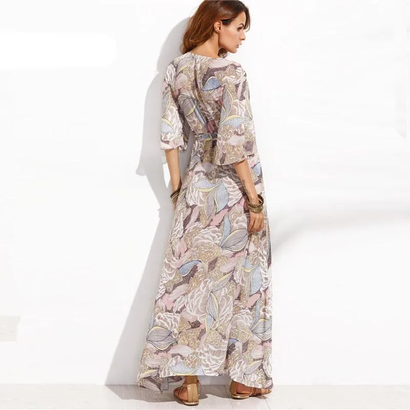 Floral Printed Boho Long Dress