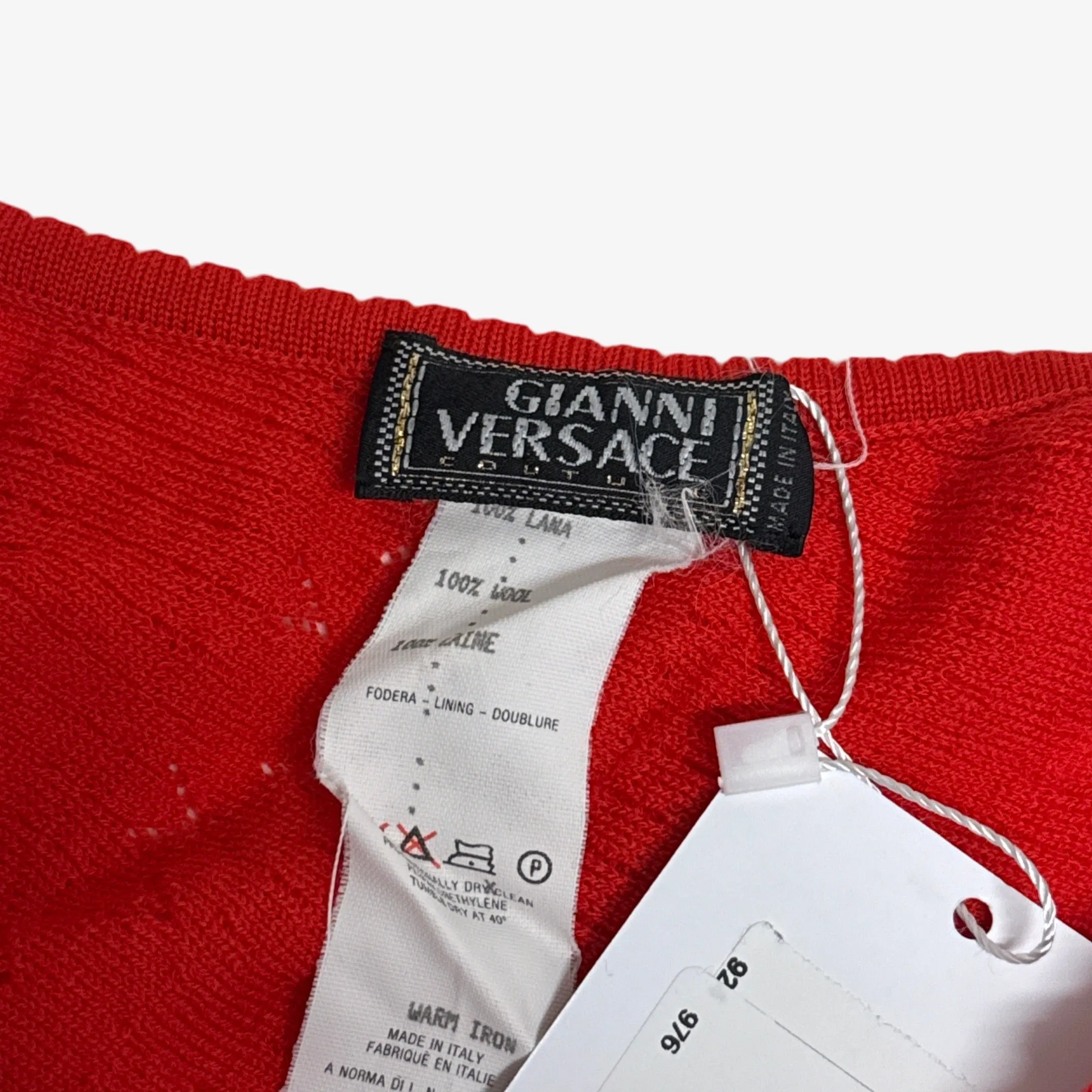 Gianni Versace Women's Vintage Red Knitted Tank Top