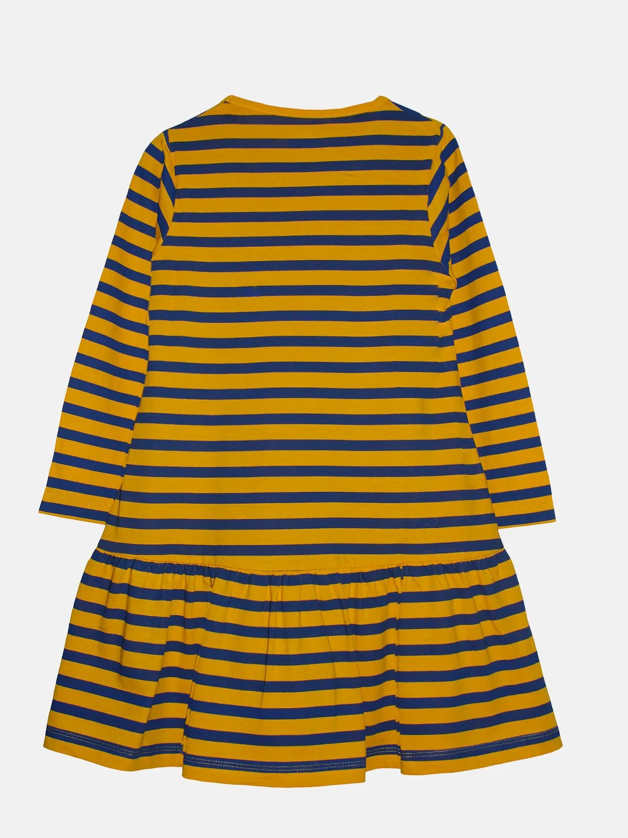 Girls Cotton Jersey Full Sleeves Frill Bottom Layer Dress Pack of 2