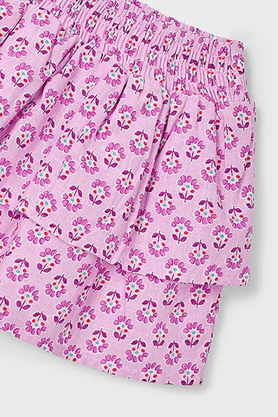 girls floral tiered skirt