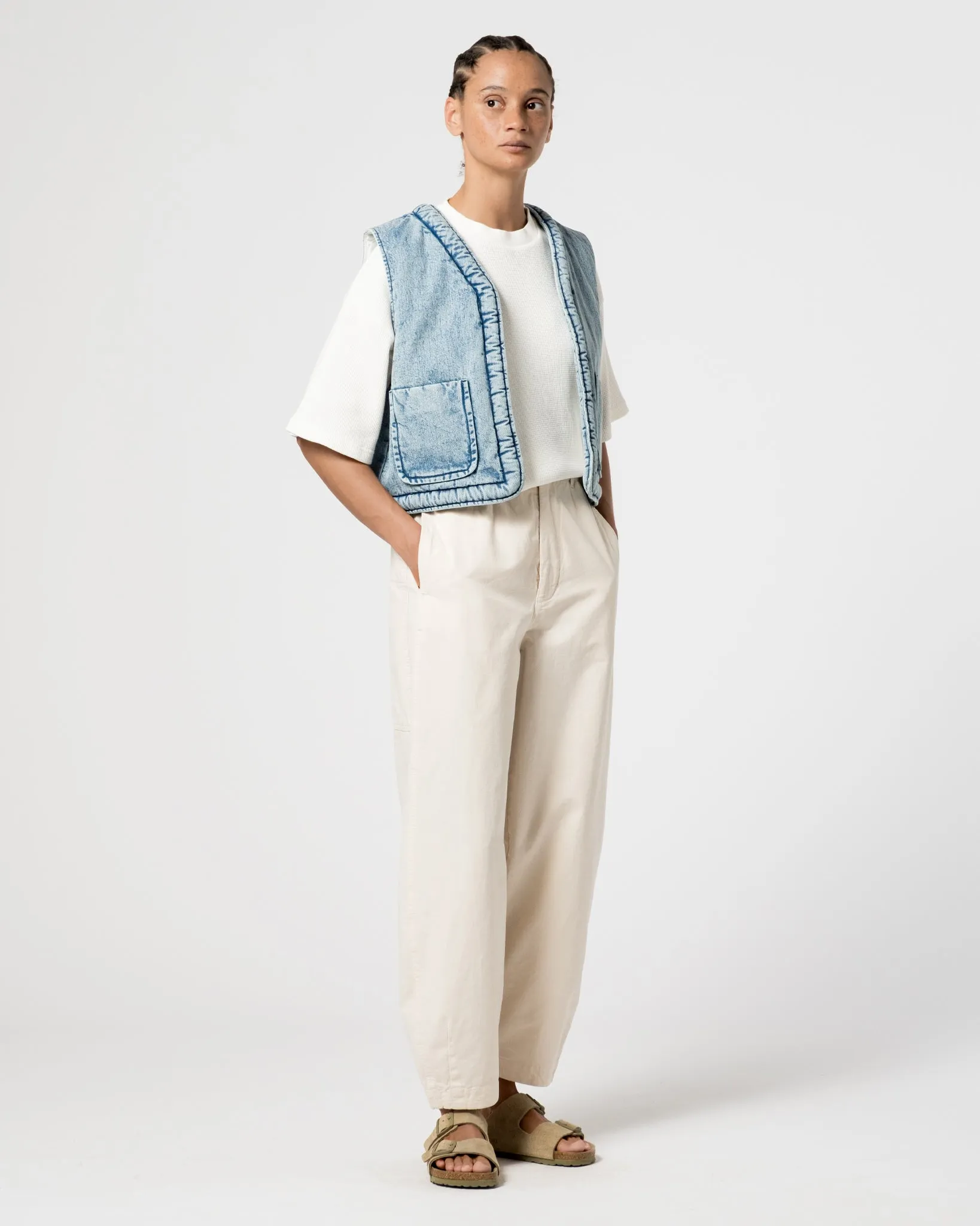 G.o.D Tsuki Vest Salt Lake Denim Blue