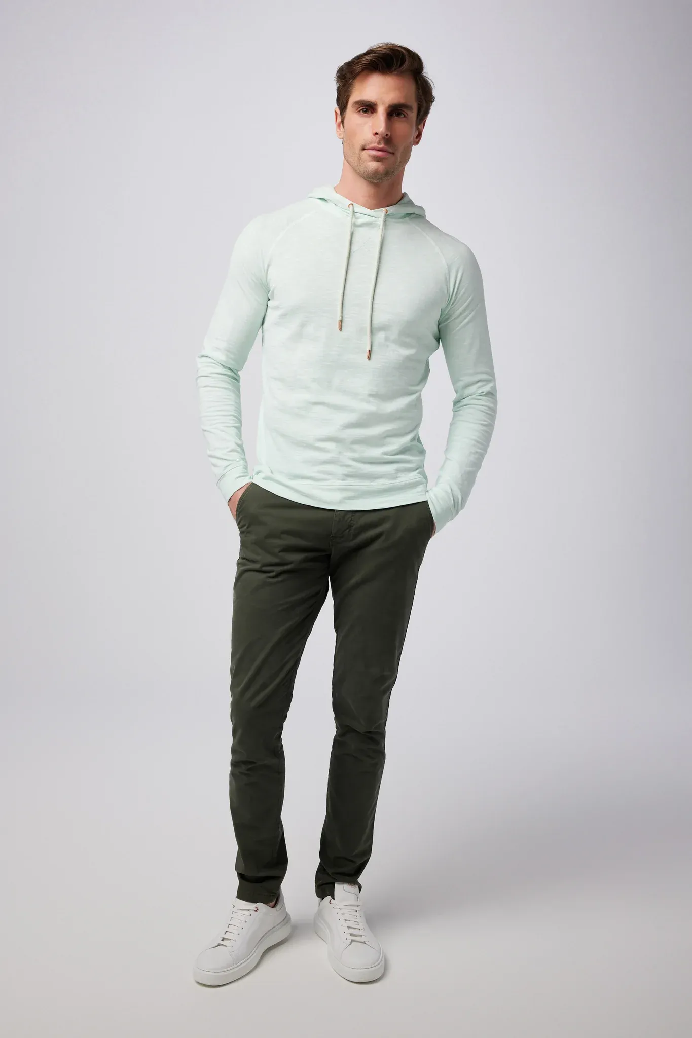 Good Man Brand LS Hoodie Soft Slub - Blue Glass