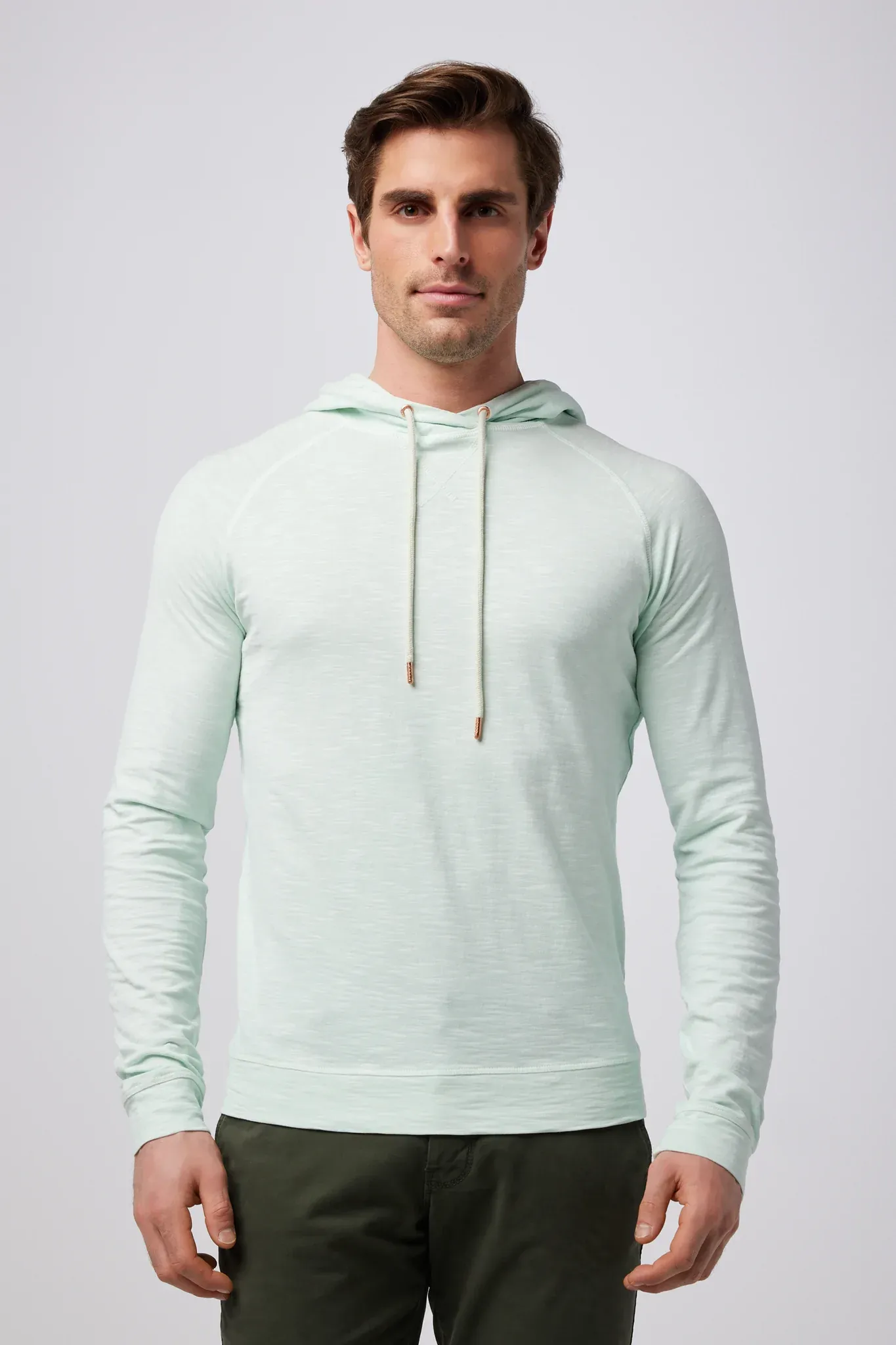 Good Man Brand LS Hoodie Soft Slub - Blue Glass