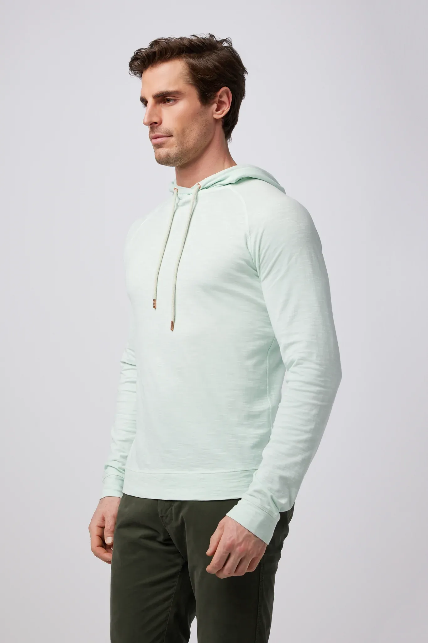 Good Man Brand LS Hoodie Soft Slub - Blue Glass